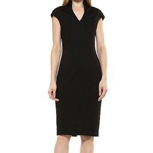 Alexia Admor Black V-neck midi gold zipper NEW TAGS ATTACHED